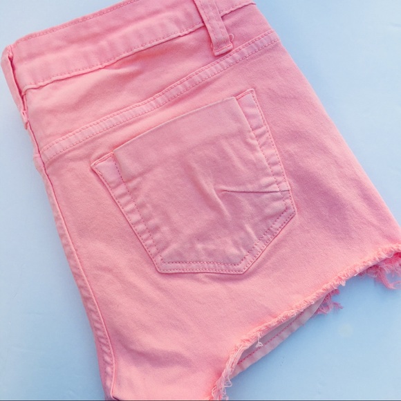 Cello Pink Cut off Jean shorts. - Picture 2 of 3